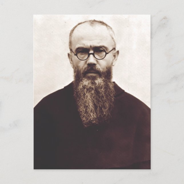 Saint Maximilian Kolbe polnischer katholischer Pri Postkarte (Vorderseite)