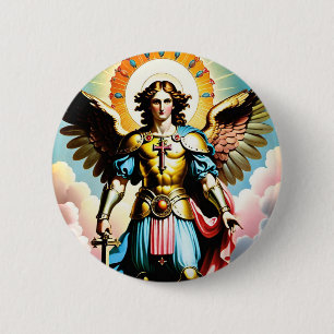 Saint Michael Abzeichen Button