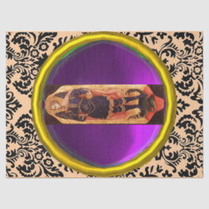 SAINT MICHAEL ARCHANGEL MIT DRAGON Damask Gem Seidenpapier