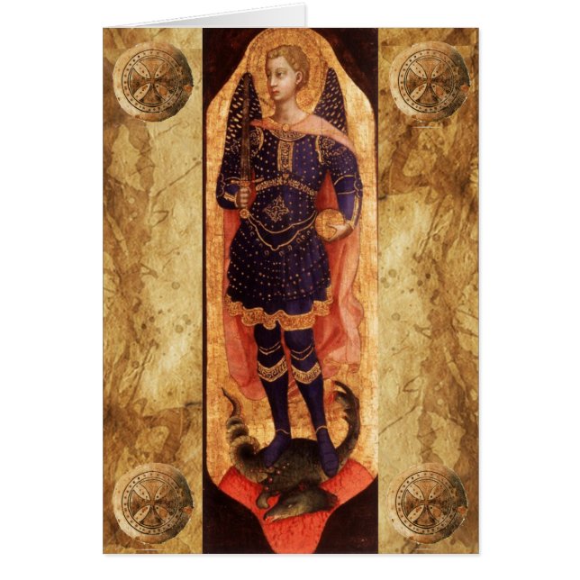 SAINT MICHAEL ARCHANGEL MIT DRAGON-Gebet (Vorne)