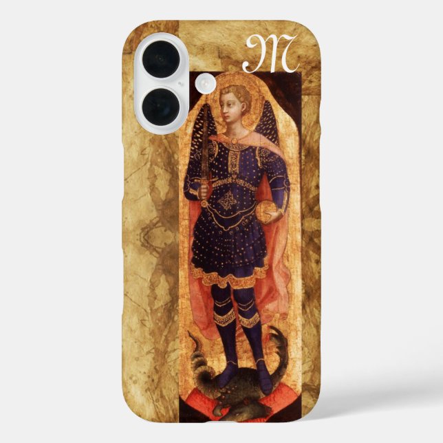 SAINT MICHAEL ARCHANGEL MIT DRAGON-Monogramm Case-Mate iPhone Hülle (Rückseite)