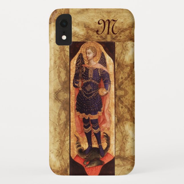 SAINT MICHAEL ARCHANGEL MIT DRAGON-Monogramm Case-Mate iPhone Hülle (Rückseite)
