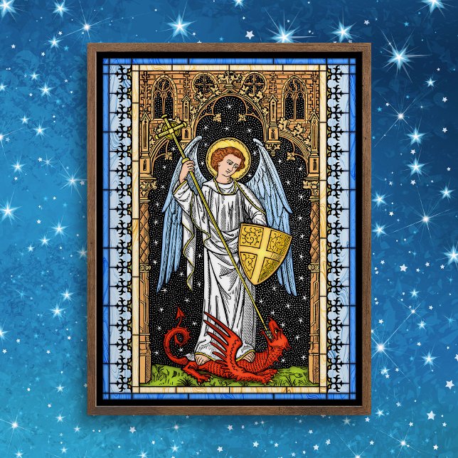 Saint Michael Battles das Besenplakat Poster (Von Creator hochgeladen)