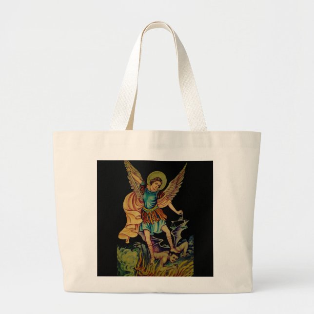 Saint Michael Blessing Tote Bag Jumbo Stoffbeutel (Vorne)