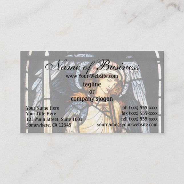 Saint Michael (Buntglas) von Burne Jones Visitenkarte (Vorderseite)