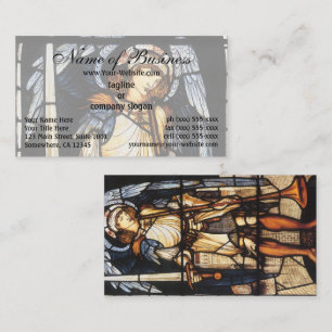 Saint Michael (Buntglas) von Burne Jones Visitenkarte