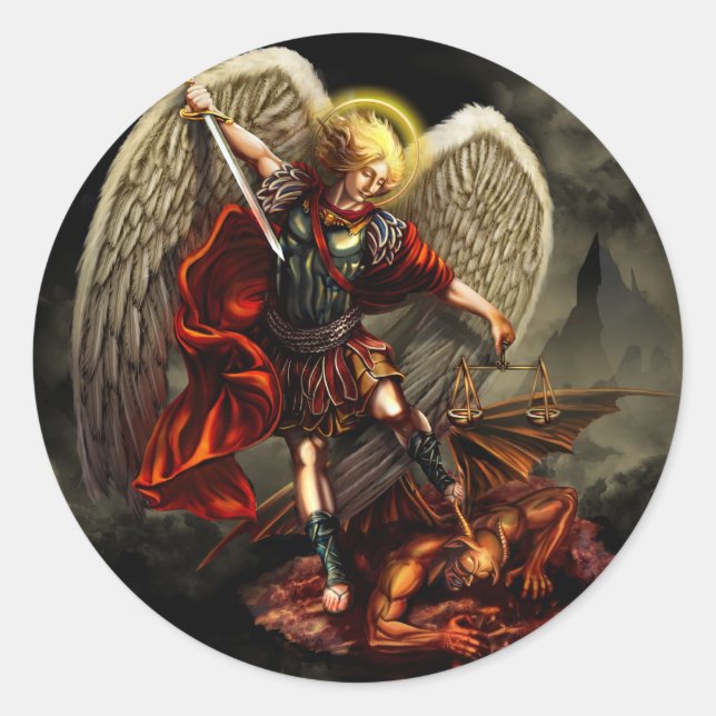 Saint Michael, der Archangel Sticker (Vorderseite)