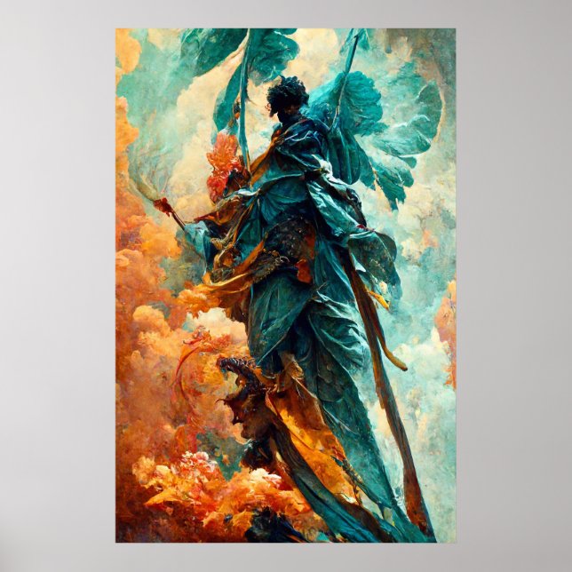 Saint Michael, der den Drachen bekämpft Poster (Vorne)