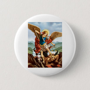 Saint Michael der Erzengel Button