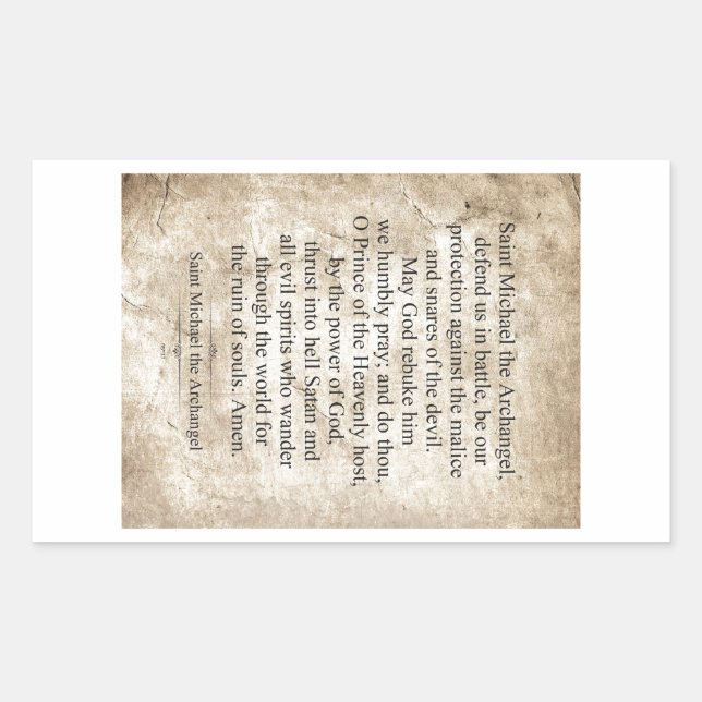 Saint Michael der Erzengel Rechteckiger Aufkleber (Vorderseite)