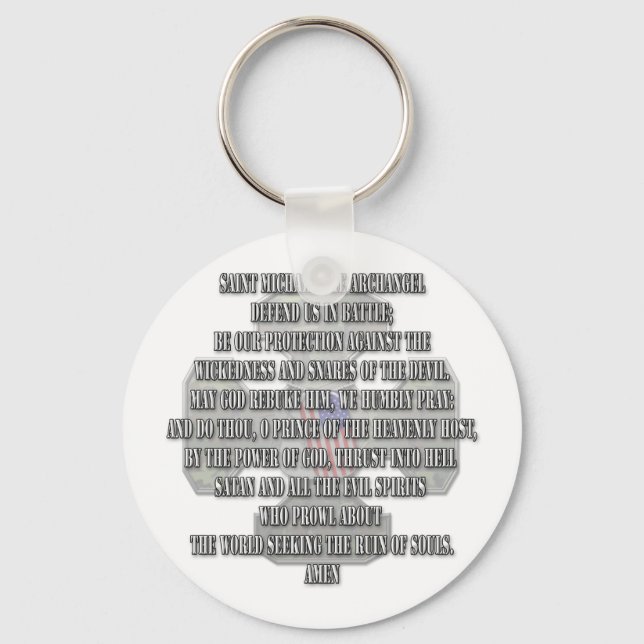 Saint Michael der Erzengel Schlüsselanhänger (Vorderseite)