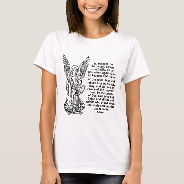 Saint Michael der Erzengel T-Shirt (Vorderseite)