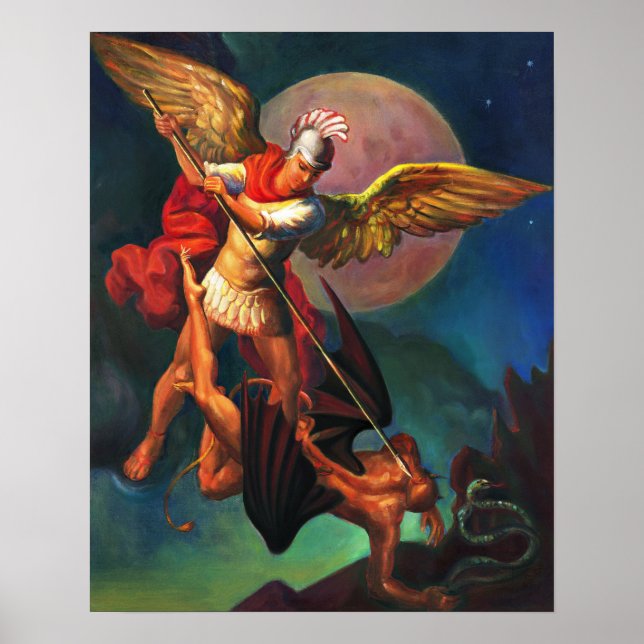 Saint Michael der Kriegerangel Poster (Vorne)