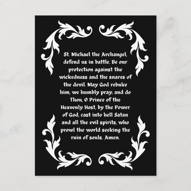 Saint Michael Geyer Katholische Erwachsenenfärbung Postkarte (Vorderseite)