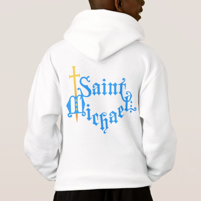 Saint Michael Kid's Hoodie (Rückseite)
