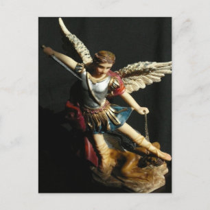 Saint Michael & Prayer Angel Postcard Postkarte