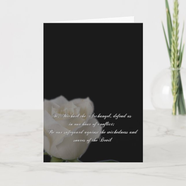 Saint Michael Prayer Feiertagskarte (Vorderseite)
