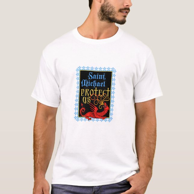 Saint Michael Protect Uns T - Shirt (Vorderseite)
