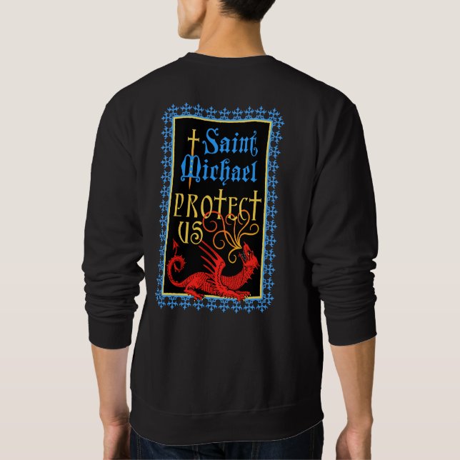 Saint Michael Protect Us Sweatshirt (Rückseite)