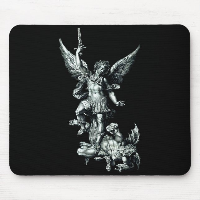 Saint Michael The Archangel Defeating Satan Christ Mousepad (Vorne)