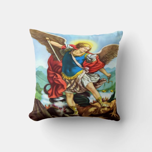 Saint Michael the Archangel Throw Kissen (Vorderseite)
