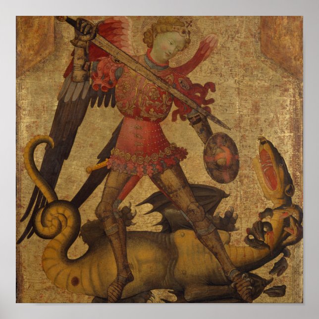 Saint Michael und der Drache Poster (Vorne)