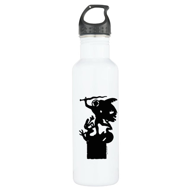 Saint Michael und Dragon Edelstahlflasche (Vorderseite)