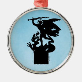 Saint Michael und Dragon Ornament Aus Metall