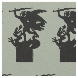 Saint Michael und Dragon Stoff