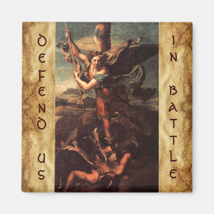 SAINT MICHAEL VANGUISHING SATAN MAGNET