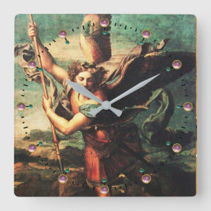 SAINT MICHAEL VANGUISHING SATAN QUADRATISCHE WANDUHR
