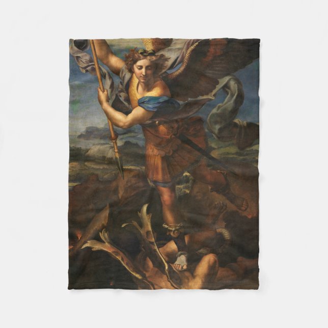 Saint Michael Vanquishing Satan Fleecedecke (Vorderseite)