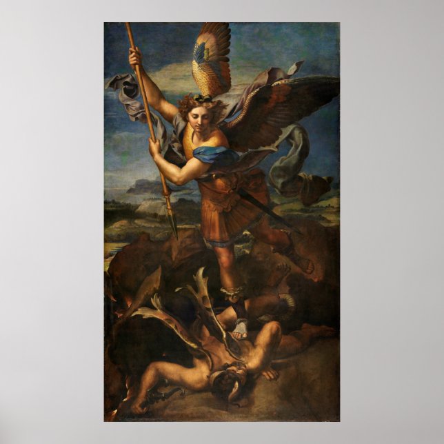 Saint Michael Vanquishing Satan Poster (Vorne)