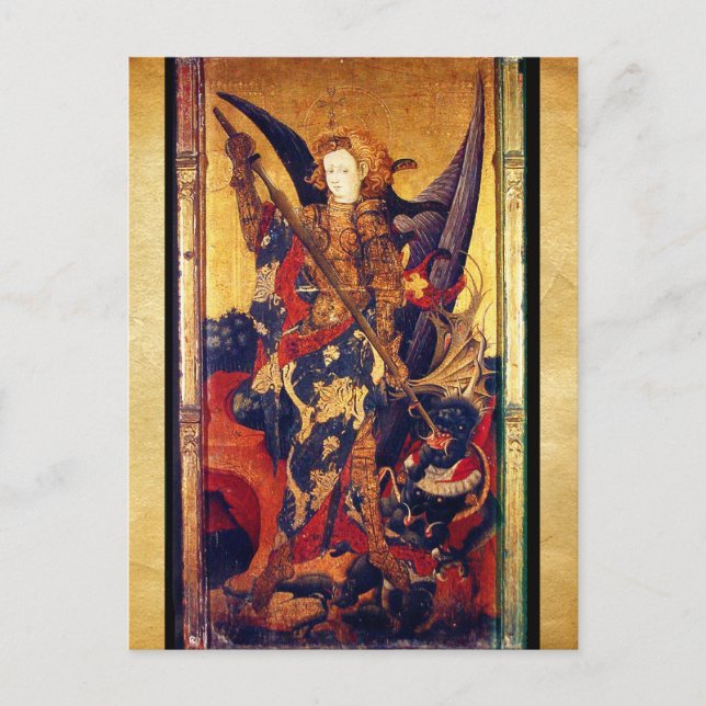 Saint Michael Vanquising the Devil Postkarte (Vorderseite)