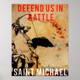 Saint Michael - Verteidige uns in Schlacht! -Poste Poster