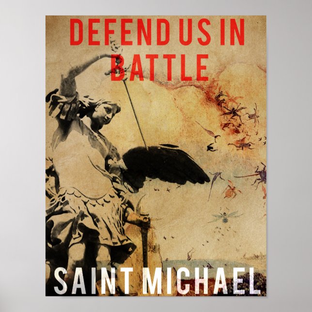 Saint Michael - Verteidige uns in Schlacht! -Poste Poster (Vorne)