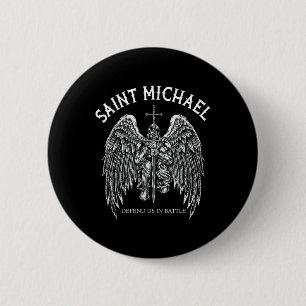 Saint Michael verteidigt uns im Kampf Button