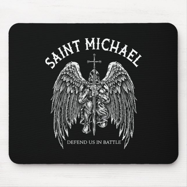 Saint Michael verteidigt uns im Kampf Mousepad (Vorne)