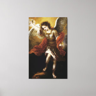 Saint Michael von Murillo Leinwanddruck