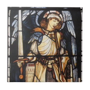 Saint Michael von Sir Edward Coley Burne-Jones Fliese