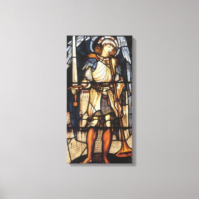 Saint Michael von Sir Edward Coley Burne-Jones Leinwanddruck (Vorderseite)
