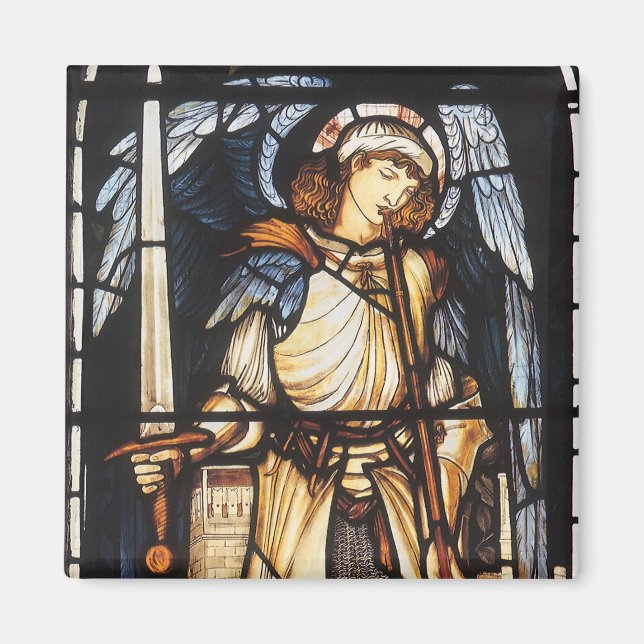 Saint Michael von Sir Edward Coley Burne-Jones Magnet (Vorne)