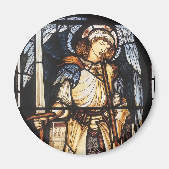 Saint Michael von Sir Edward Coley Burne-Jones Magnet (Vorne)