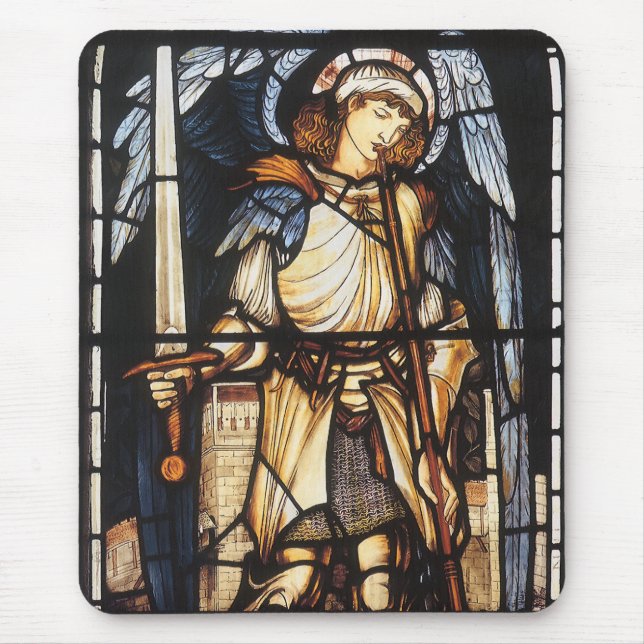 Saint Michael von Sir Edward Coley Burne-Jones Mousepad (Vorne)