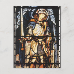 Saint Michael von Sir Edward Coley Burne-Jones Postkarte