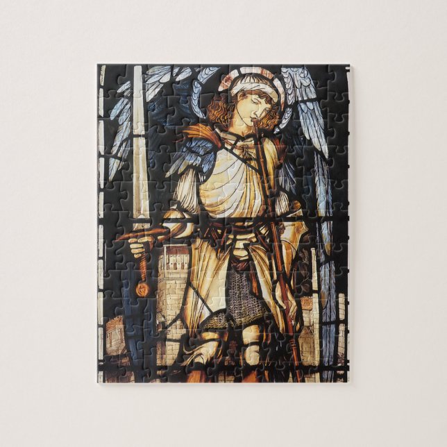 Saint Michael von Sir Edward Coley Burne-Jones Puzzle (Vertikal)