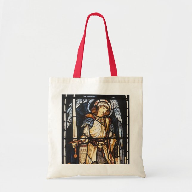 Saint Michael von Sir Edward Coley Burne-Jones Tragetasche (Vorne)