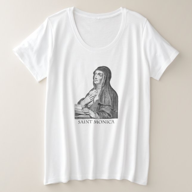 Saint Monica Große Größe T-Shirt (Design vorne)