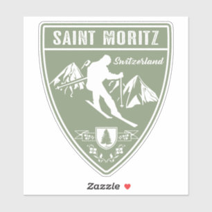 Saint Moritz Schweiz Aufkleber