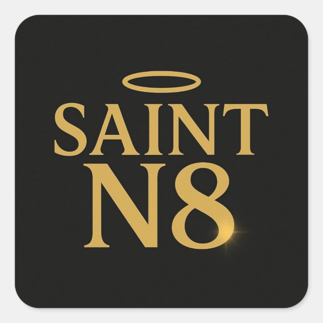 Saint N8 Quadratischer Aufkleber (Vorderseite)